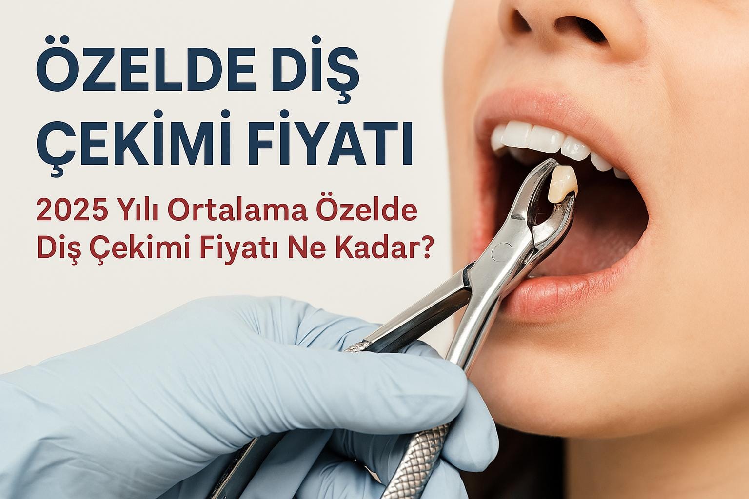 2025 özelde diş çekimi fiyatlarıyla ilgili bilgilendirici görsel – diş hekimi tarafından uygulanan çekim işlemi