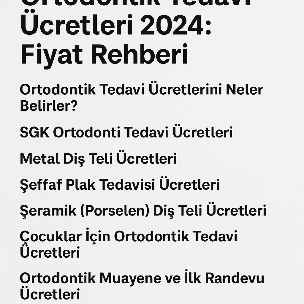 Ortodontik Tedavi Ücretleri 2025'te Ne Kadar Oldu? 7 ortodontik tedavi ucretleri