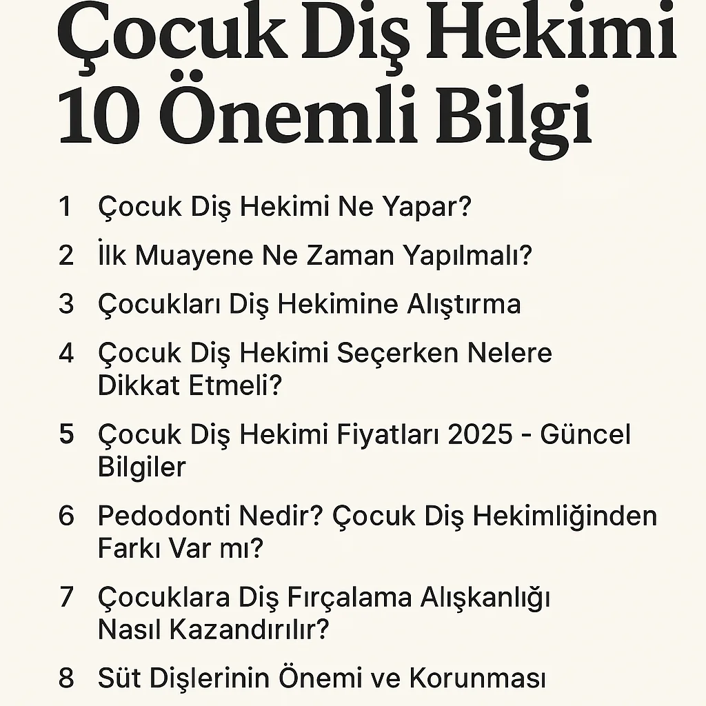 Çocuk Diş Hekimi Nedir? Görevleri Nelerdir? 5 cocuk dis hekimi