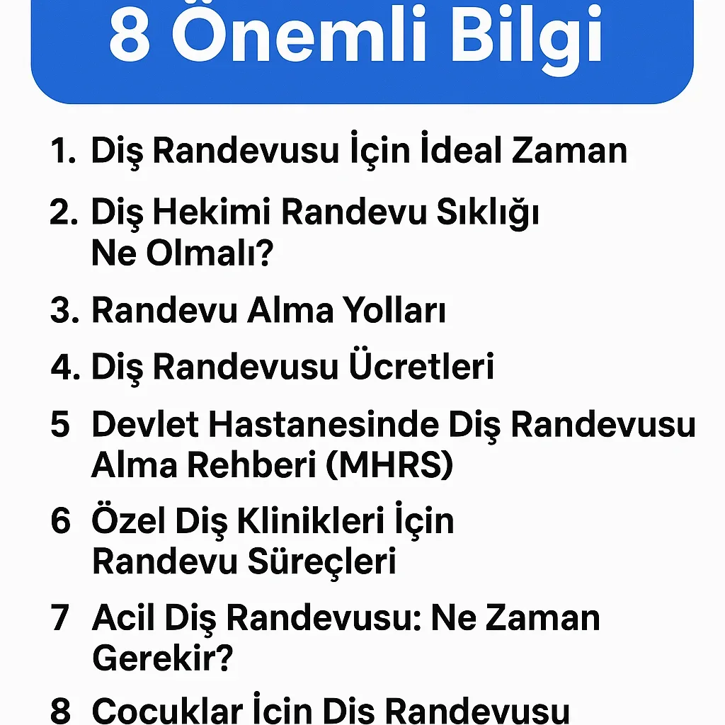 Diş Randevusu Nedir ve Neden Önemlidir? 5 dis randevusu