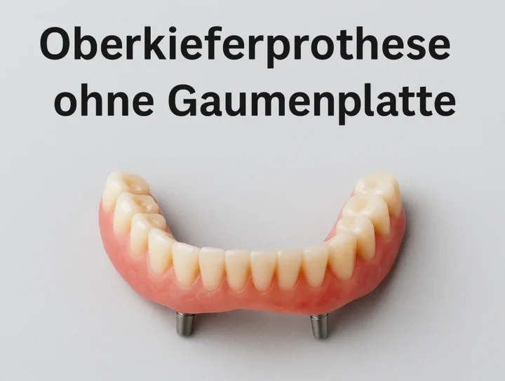 oberkieferprothese ohne gaumenplatte
