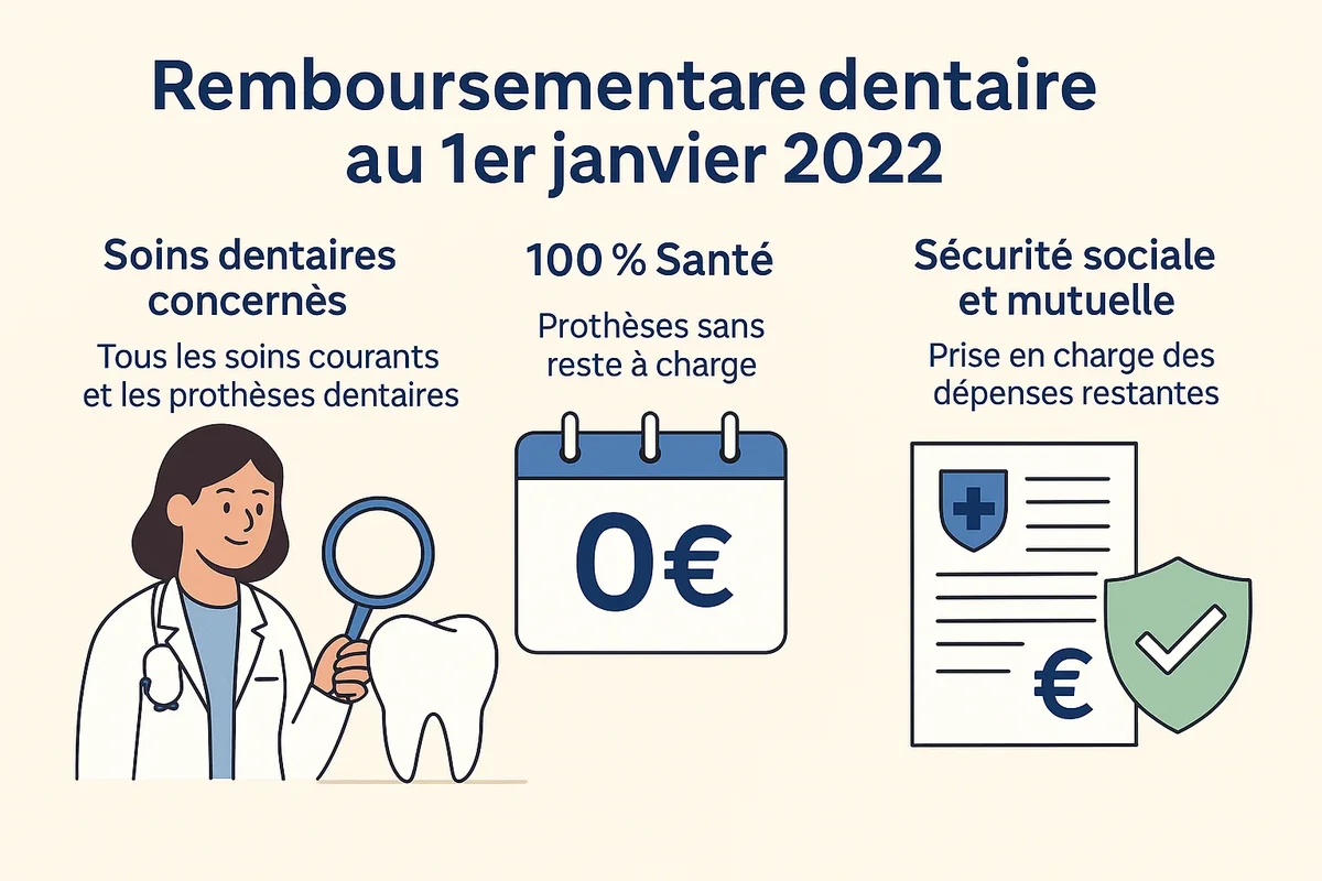 remboursement dentaire au 1er janvier 2022