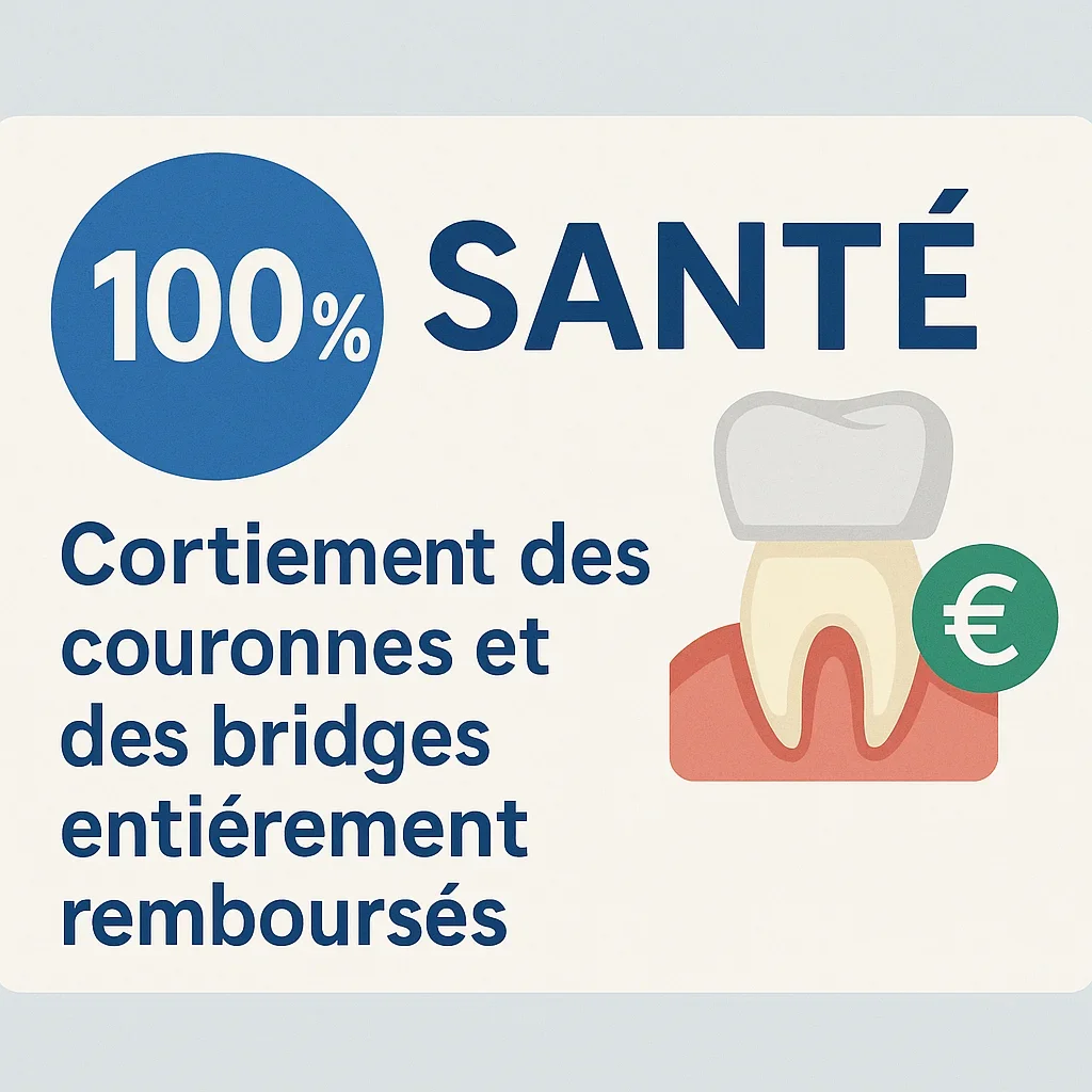 100 santé dentaire des couronnes et des bridges entièrement remboursés 5 100 santé dentaire des couronnes et des bridges entièrement remboursés