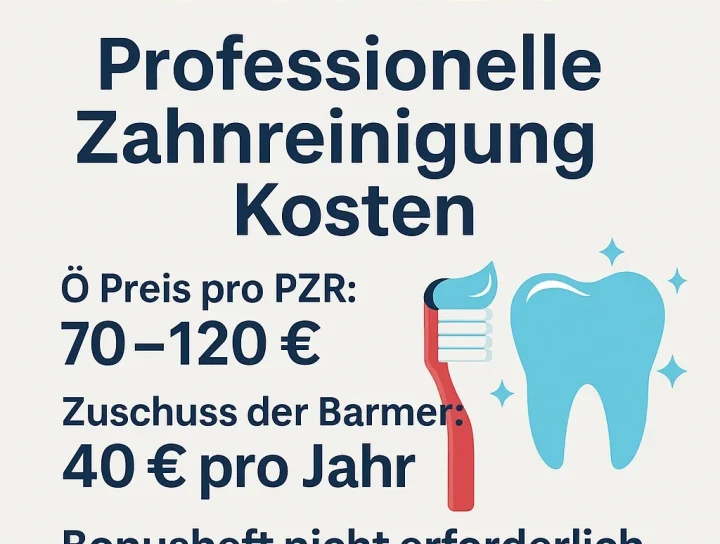 Barmer professionelle Zahnreinigung Kosten: Was Sie 2025 wissen müssen 4 barmer professionelle zahnreinigung kosten
