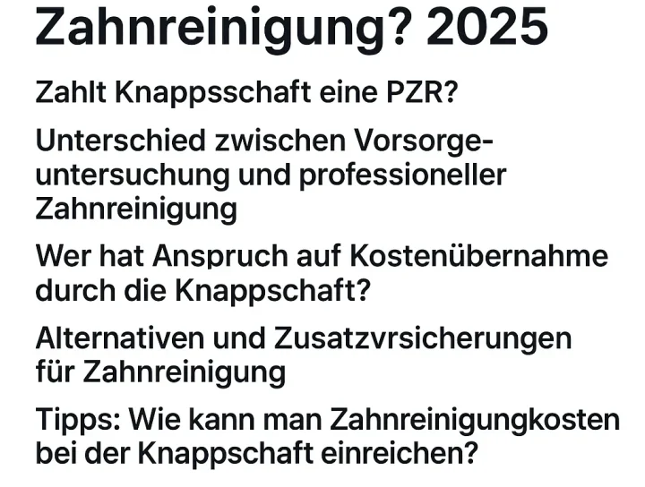 bezahlt knappschaft zahnreinigung