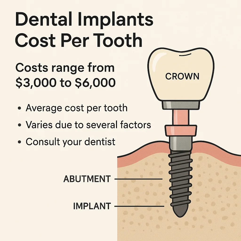 Dental Implants Cost Per Tooth: What You Should Know 5 dental implants cost per tooth