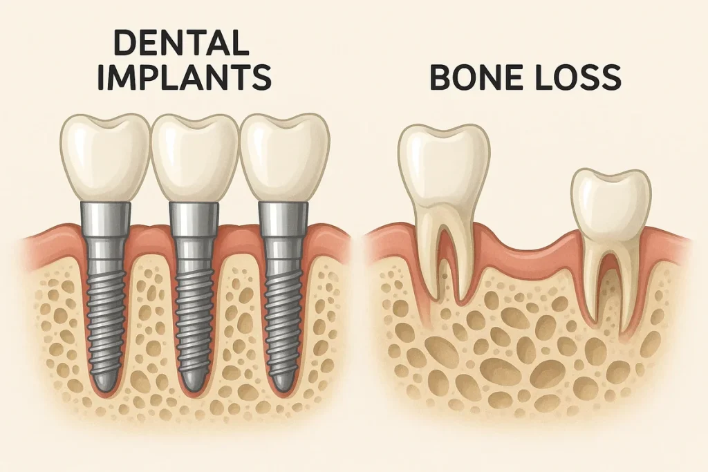 Dental Implants with Bone Loss 4 dental implants with bone loss