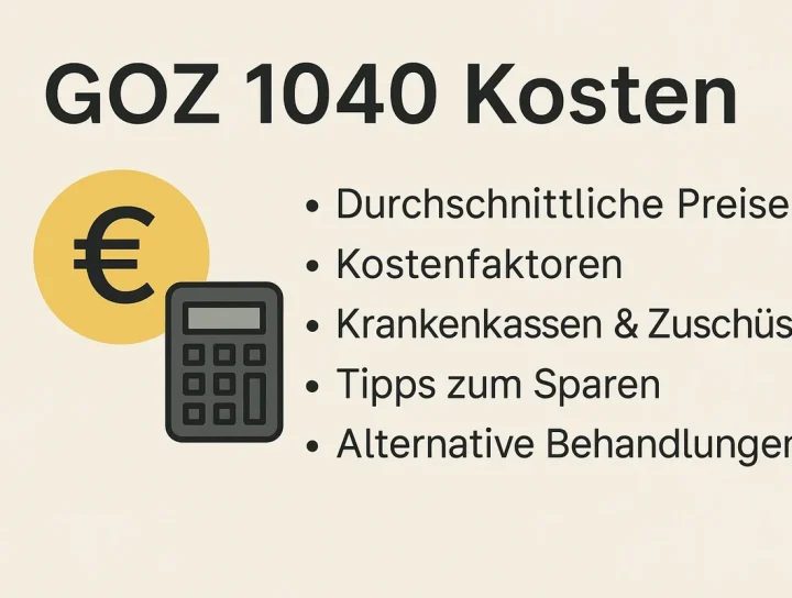 GOZ 1040 Kosten: Alles, was Sie 2025 wissen müssen 12 goz 1040 kosten
