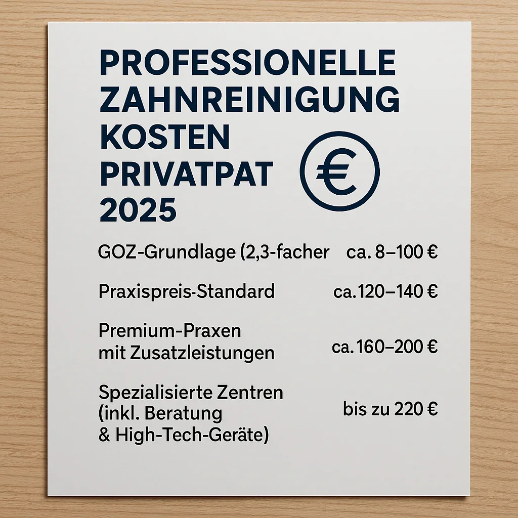 Professionelle Zahnreinigung Kosten Privatpatient 2025 5 professionelle zahnreinigung kosten privatpatient