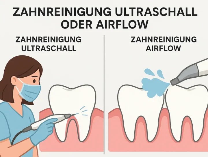 zahnreinigung ultraschall oder airflow