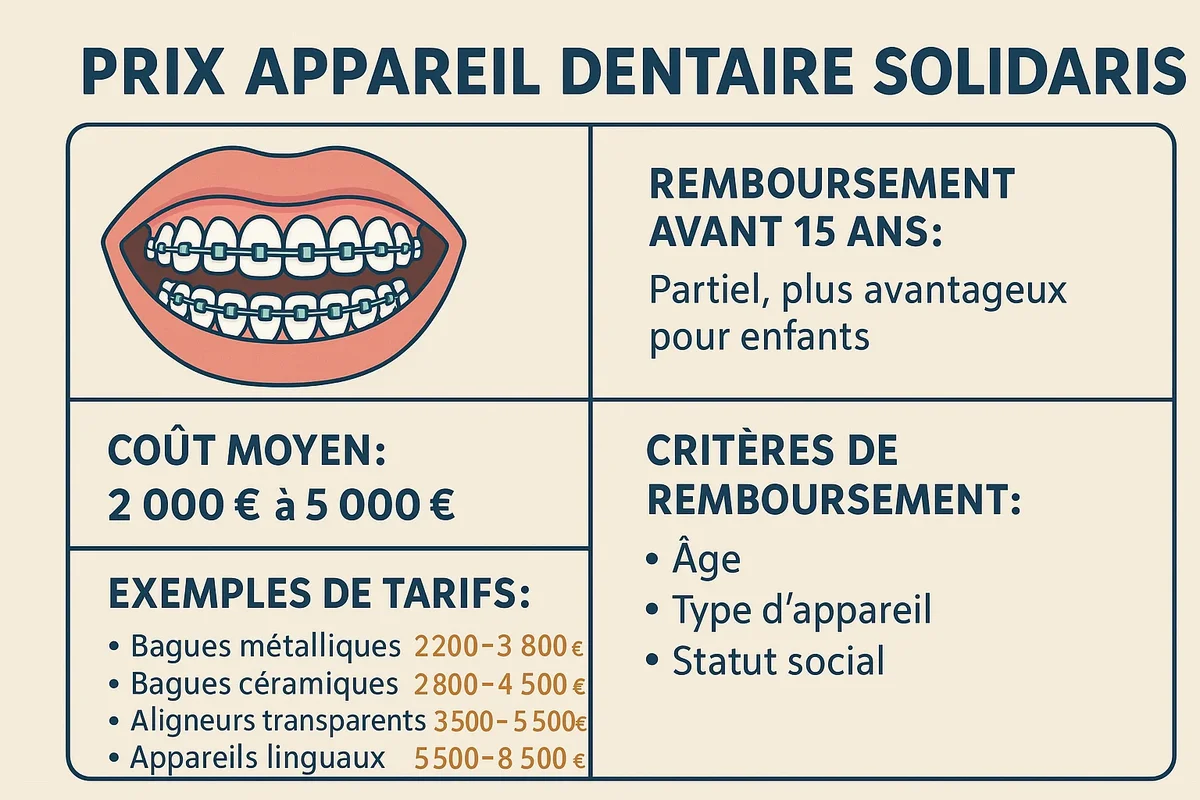 prix appareil dentaire solidaris