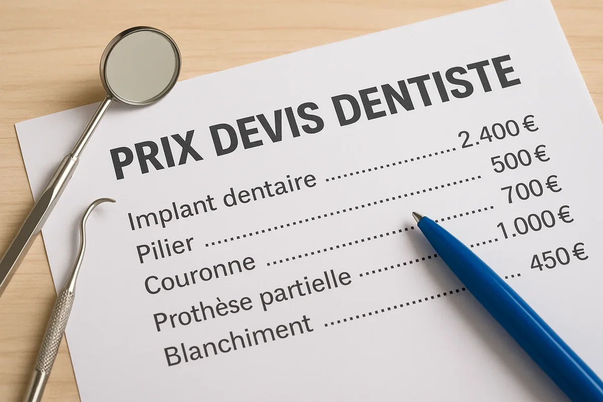 Prix devis dentiste : guide complet pour comprendre les coûts 5 prix devis dentiste