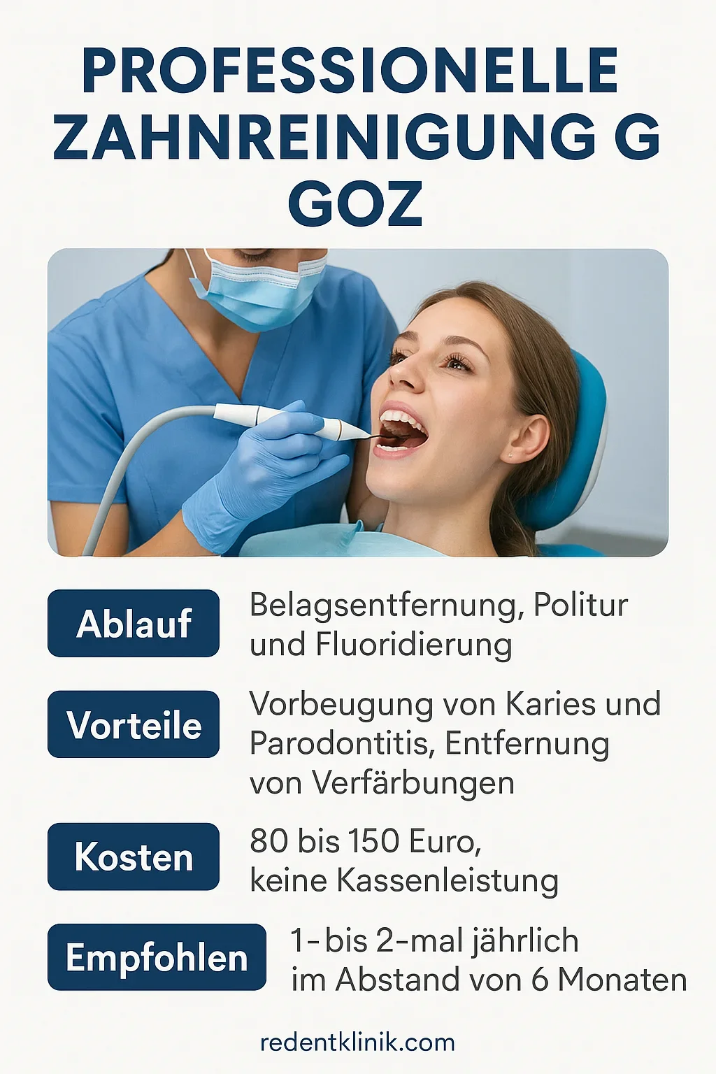 professionelle zahnreinigung goz