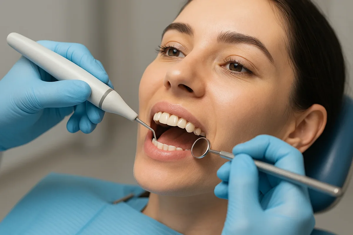 professionelle zahnreinigung mit ultraschall