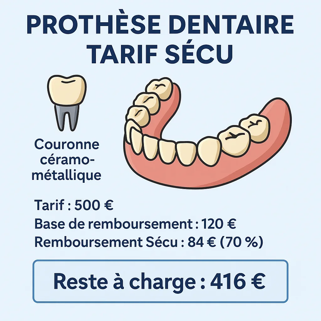 Prothese dentaire tarif secu : guide complet 2025 5 prothese dentaire tarif secu