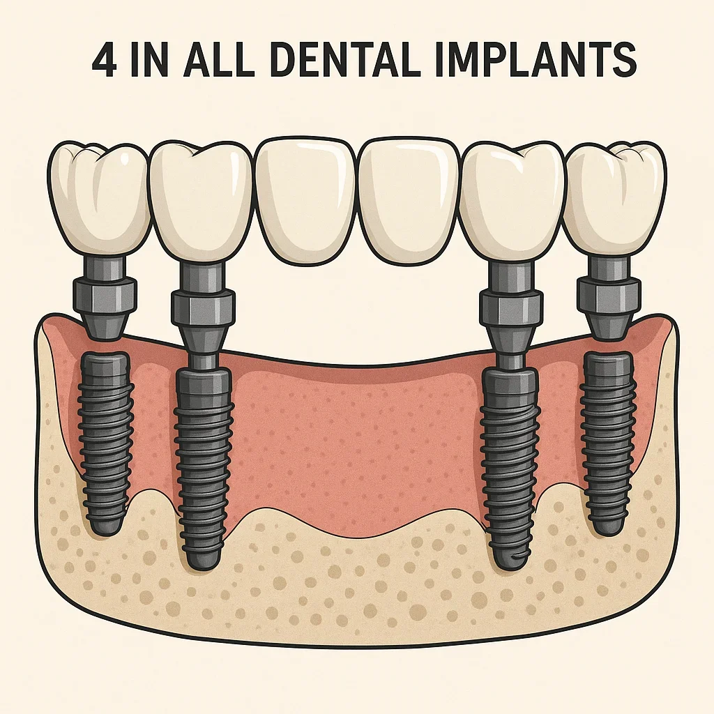 4 in All Dental Implants: The Complete Guide to a Permanent Smile 5 4 in all dental implants