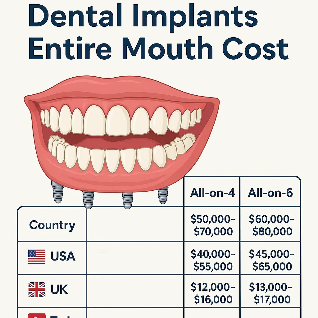 Dental Implants Entire Mouth Cost: Complete 2025 Guide 🦷 5 dental implants entire mouth cost