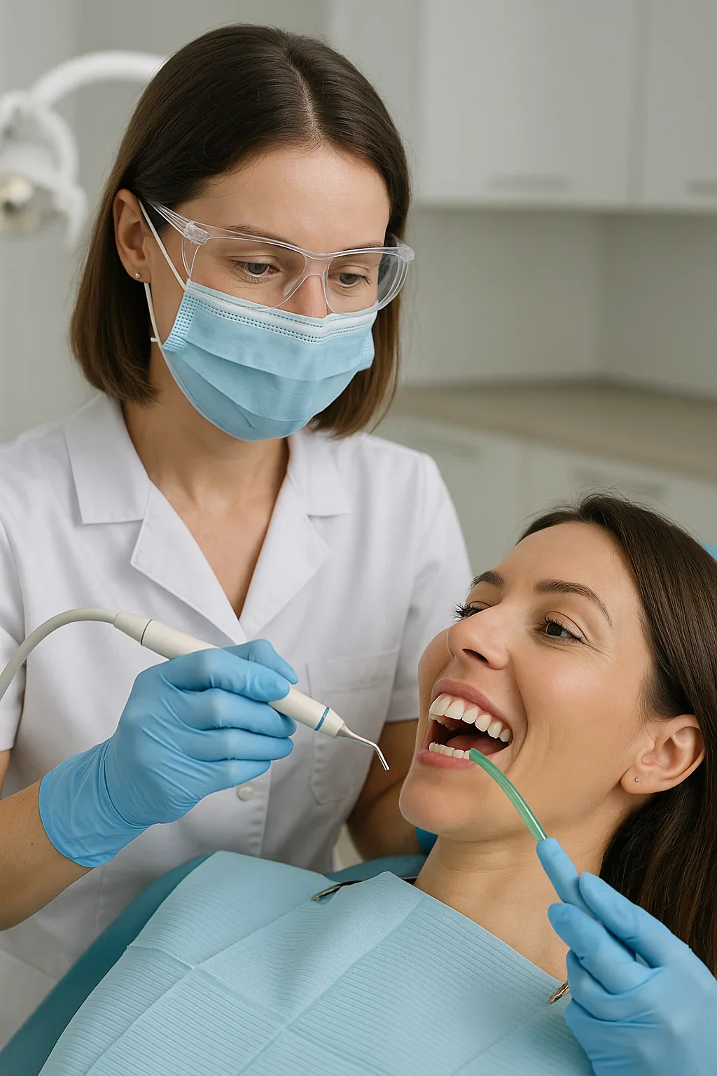 dentist who cleans teeth