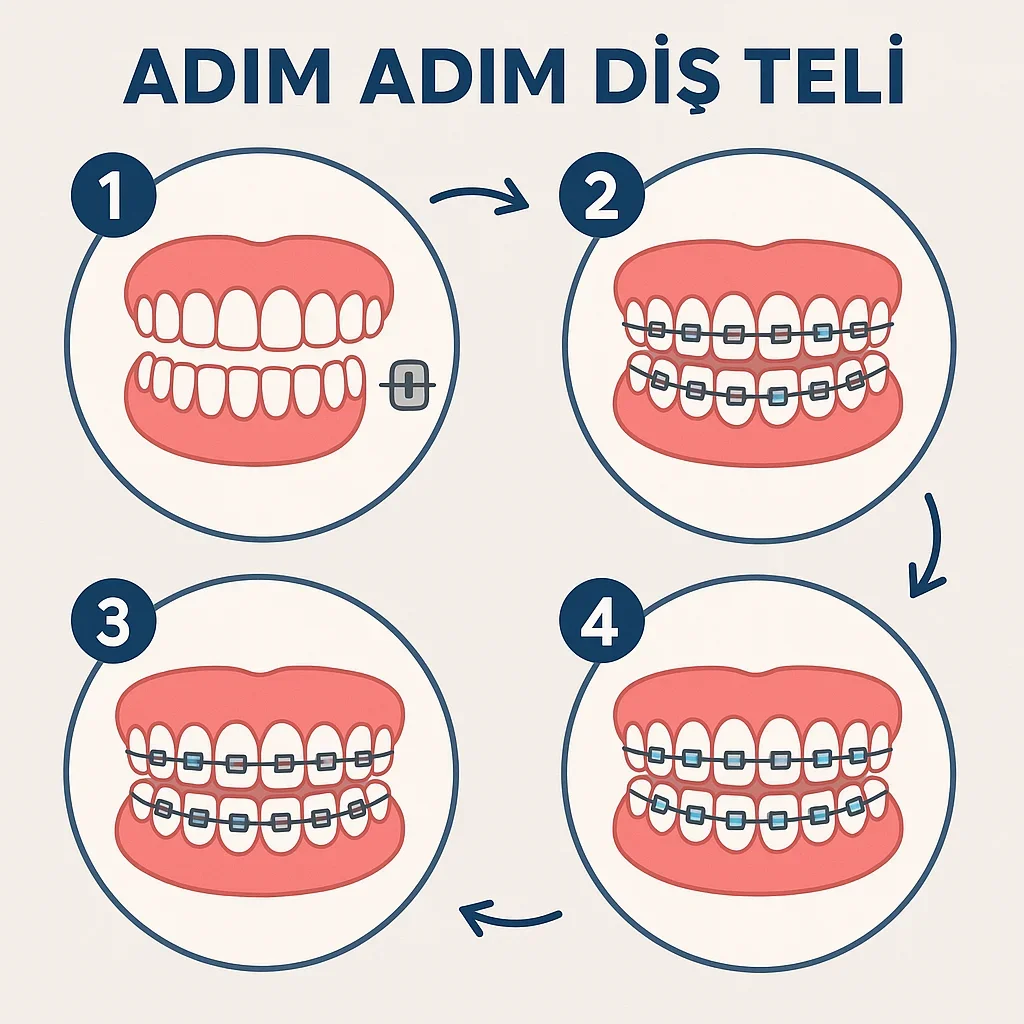 Adım Adım Diş Teli Tedavisi: Tüm Sürecin Eksiksiz Rehberi 5 adim adim dis teli
