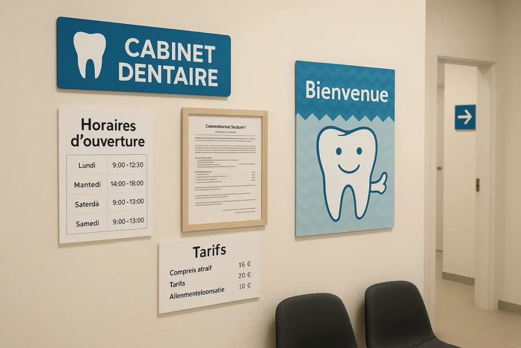 Affichage cabinet dentaire : Guide complet pour optimiser votre visibilité 4 affichage cabinet dentaire