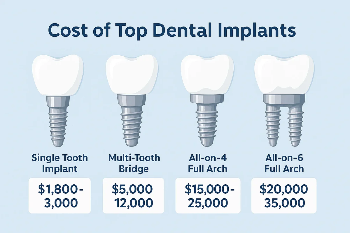 cost of top dental implants