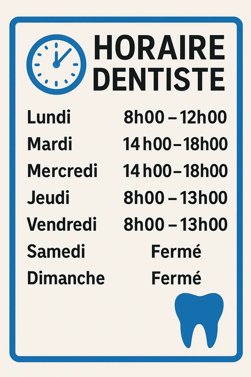 Comprendre l’horaire dentiste pour mieux s’organiser 5 horaire dentiste