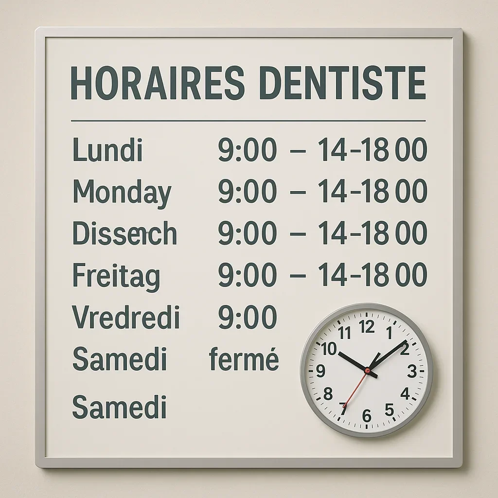 Horaires dentistes : guide complet pour tout comprendre 5 horaires dentistes