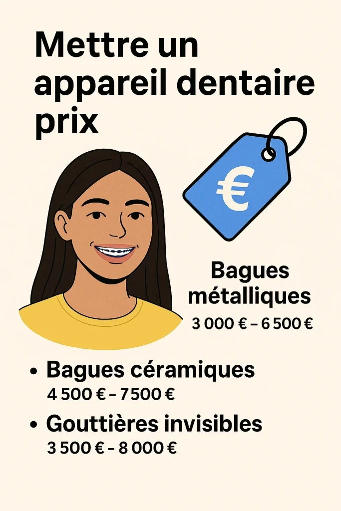Mettre un appareil dentaire prix : Guide complet 2025 4 mettre un appareil dentaire prix