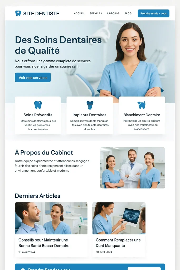 Comment créer un site dentiste moderne et efficace 4 site dentiste