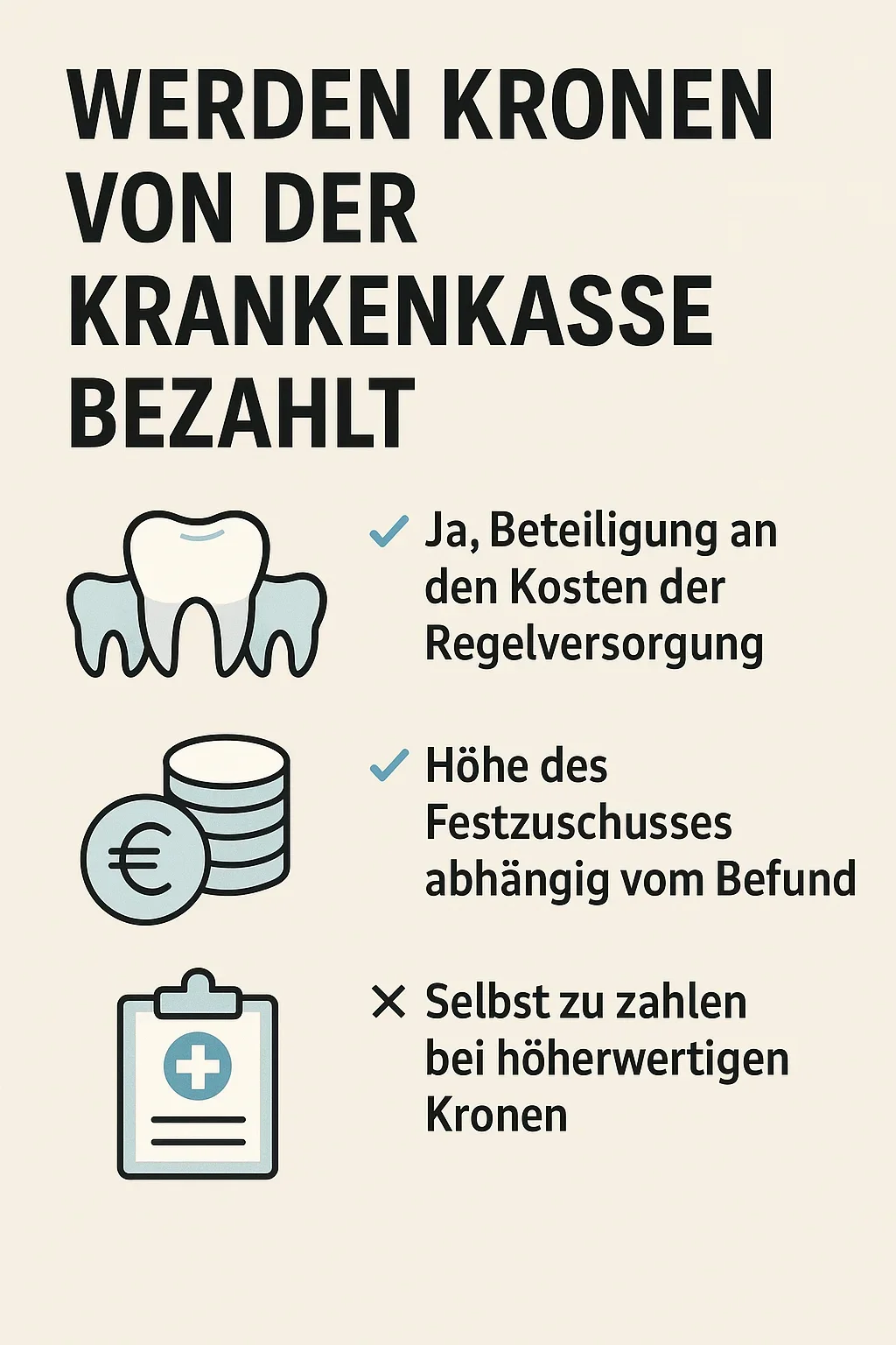 Werden Kronen von der Krankenkasse bezahlt? Umfangreicher Leitfaden 2025 5 werden kronen von der krankenkasse bezahlt