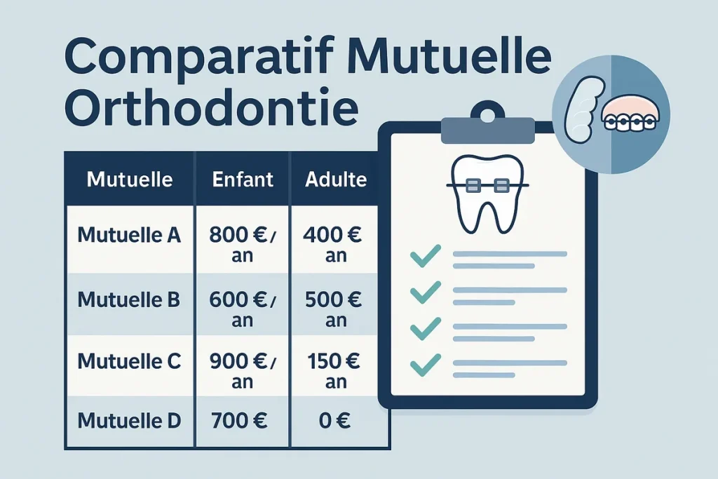Comparatif mutuelle orthodontie : guide complet 2025 4 comparatif mutuelle orthodontie