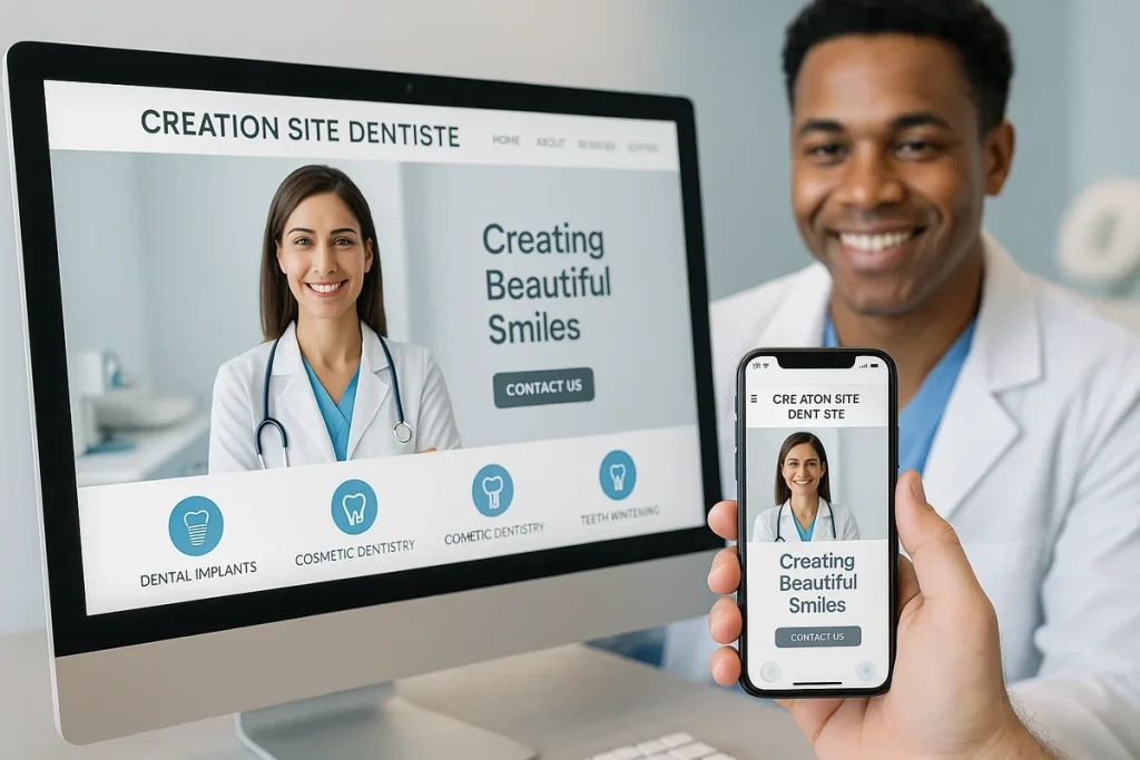 Création site dentiste : le guide complet pour un cabinet visible 4 creation site dentiste