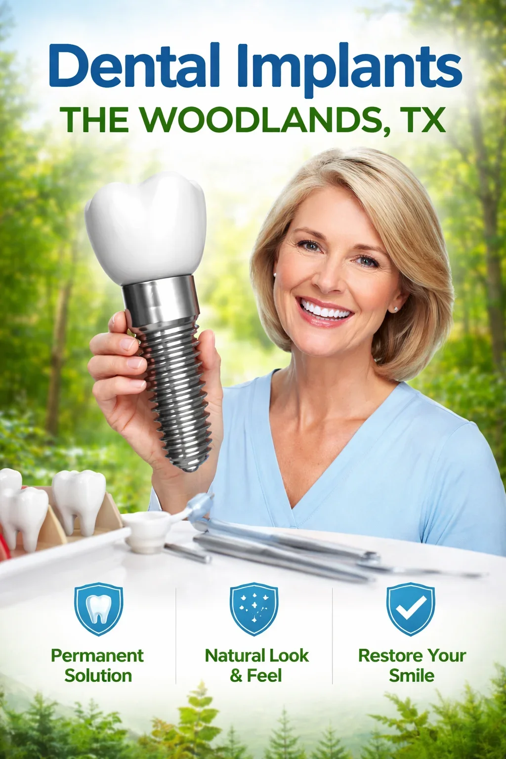 Dental Implants The Woodlands TX 5 dental implants the woodlands tx