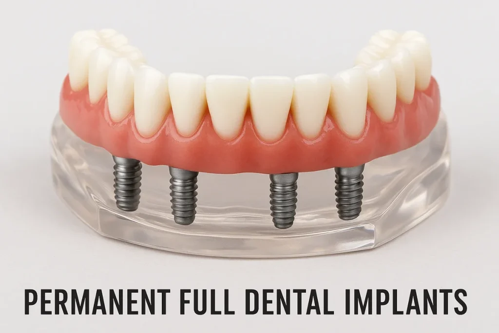Permanent Full Dental Implants 4 permanent full dental implants