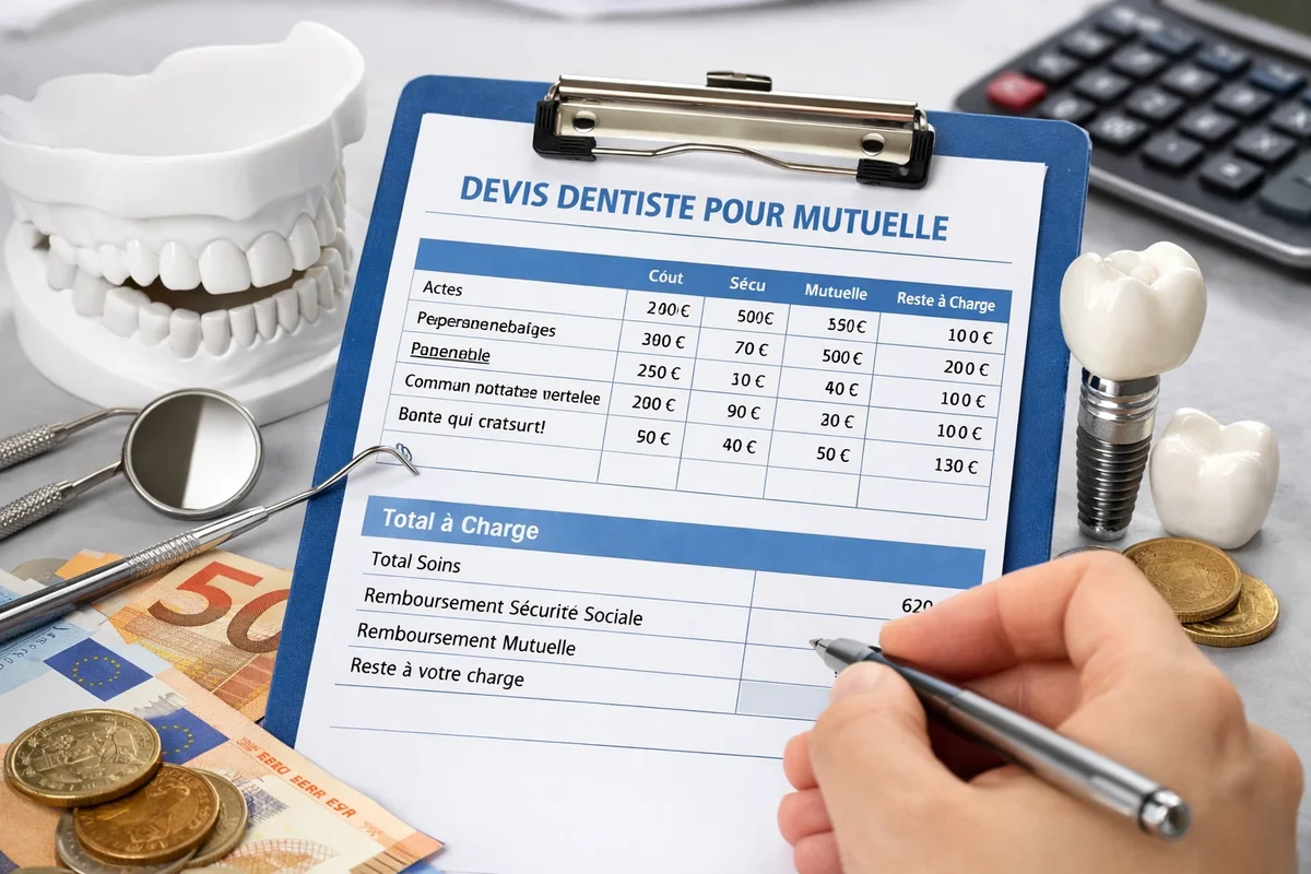 Devis dentiste pour mutuelle : le guide complet 5 devis dentiste pour mutuelle