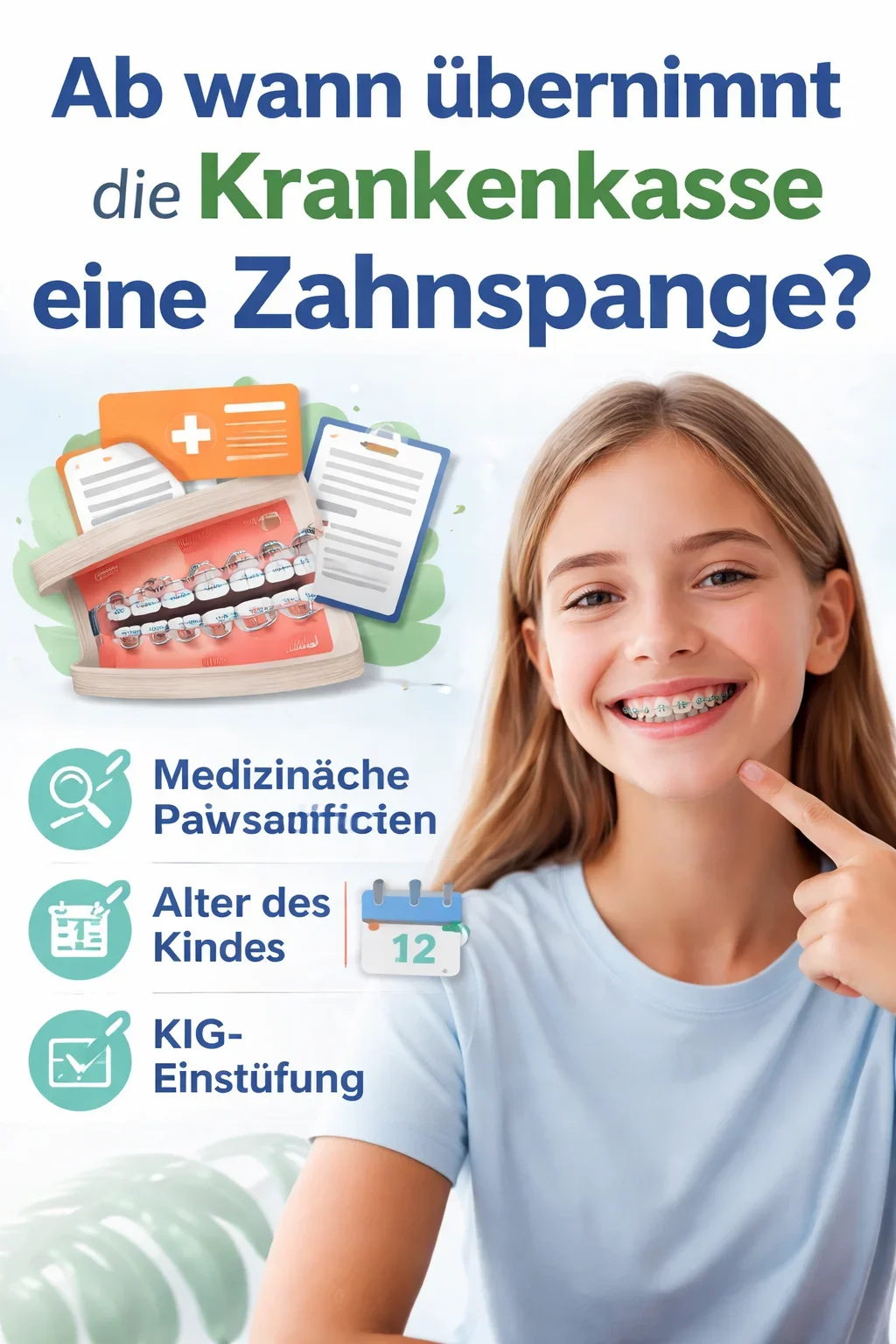 ab wann übernimmt die krankenkasse eine zahnspange