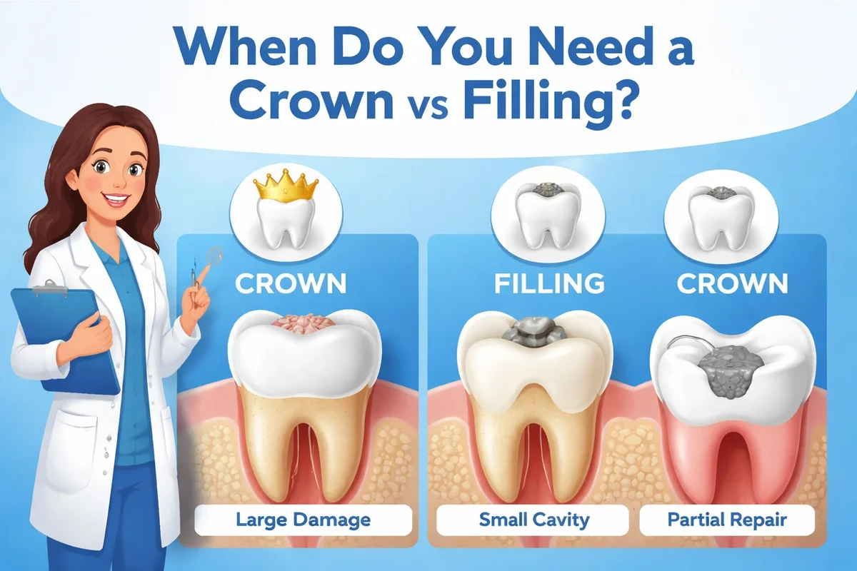 When Do You Need a Crown vs Filling? Complete Dental Guide 5 when do you need a crown vs filling