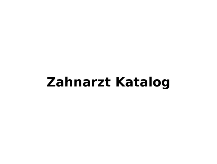 zahnarzt katalog