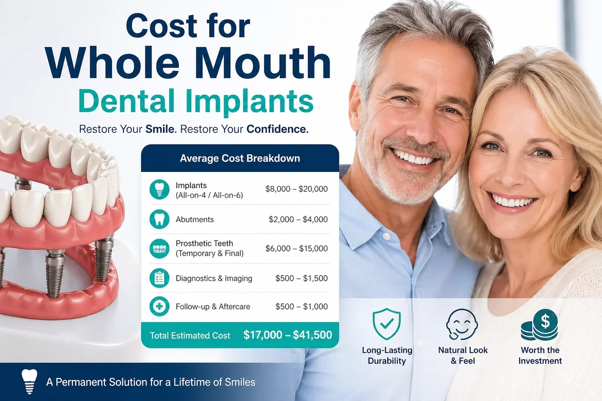 Cost for Whole Mouth Dental Implants: 7 Key Facts 5 cost for whole mouth dental implants