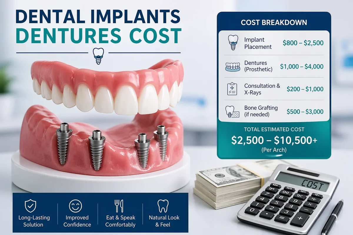 Dental Implants Dentures Cost: 9 Key Facts 5 dental implants dentures cost