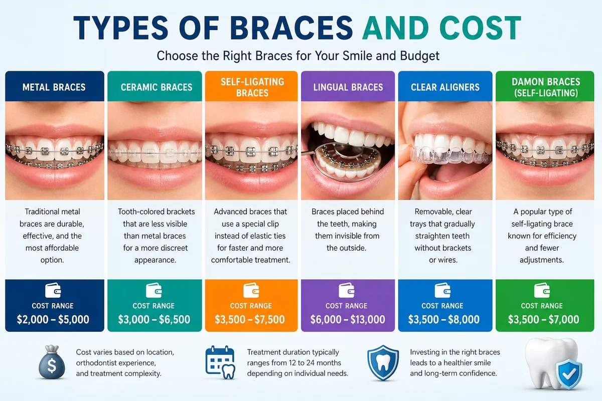 Types of Braces and Cost 5 types of braces and cost