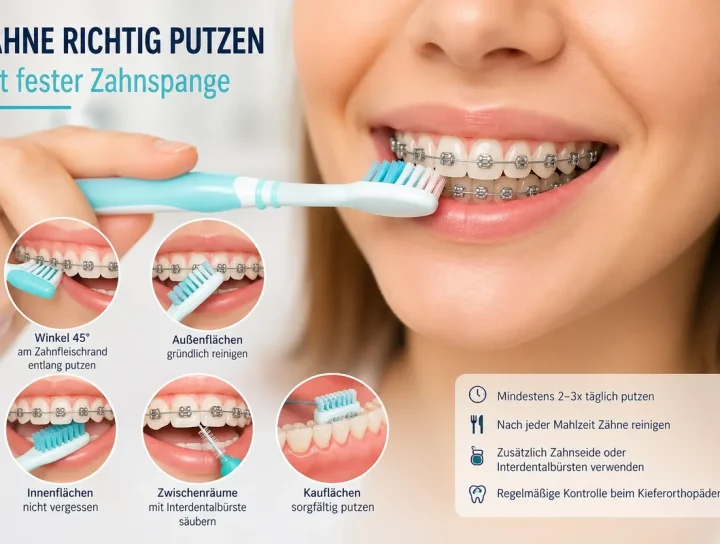 zähne richtig putzen mit fester zahnspange
