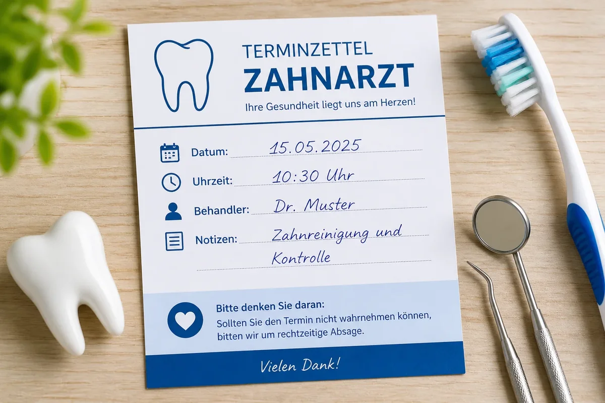 terminzettel zahnarzt kostenlos: Alles, was Sie wissen müssen 5 terminzettel zahnarzt kostenlos