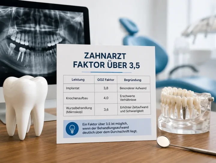 zahnarzt faktor über 3 5