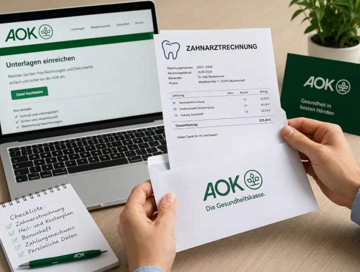 zahnarztrechnung bei aok einreichen