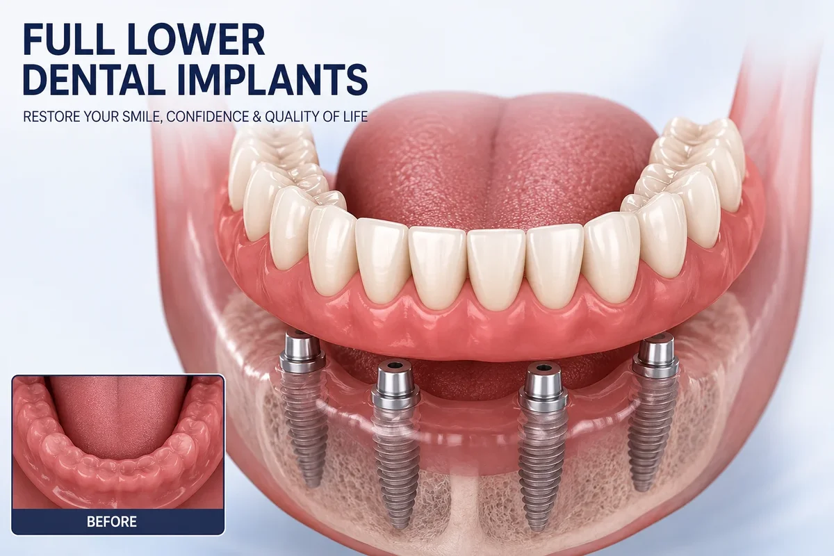 Full Lower Dental Implants 5 full lower dental implants