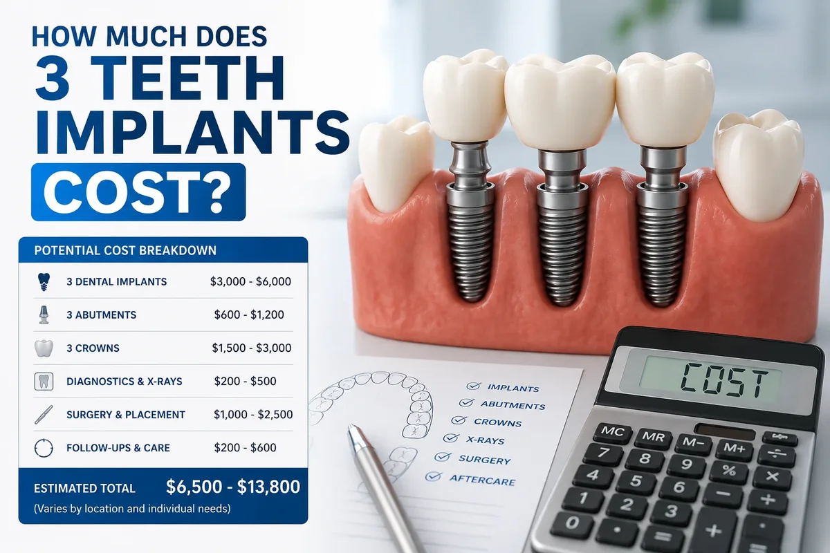How Much Does 3 Teeth Implants Cost? 5 how much does 3 teeth implants cost