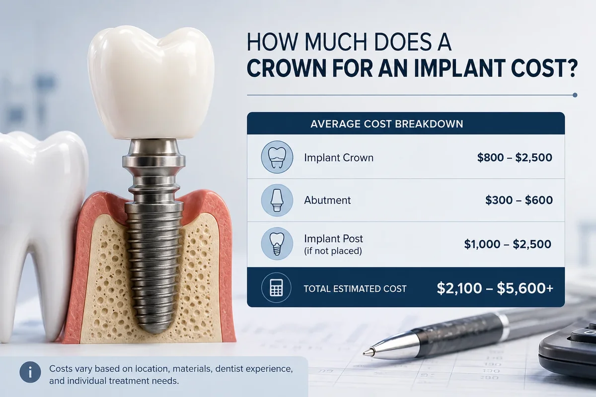 How Much Does a Crown for an Implant Cost? 5 how much does a crown for an implant cost