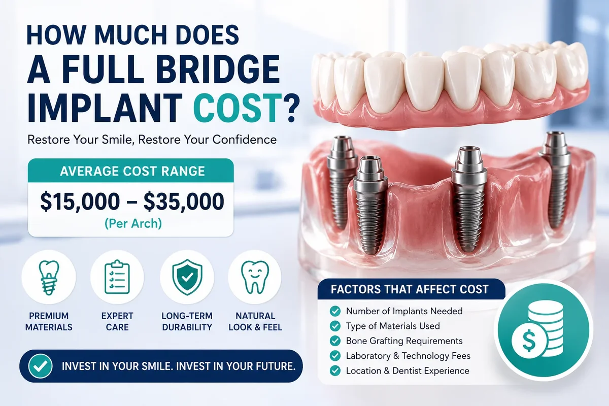 How Much Does a Full Bridge Implant Cost? 5 how much does a full bridge implant cost