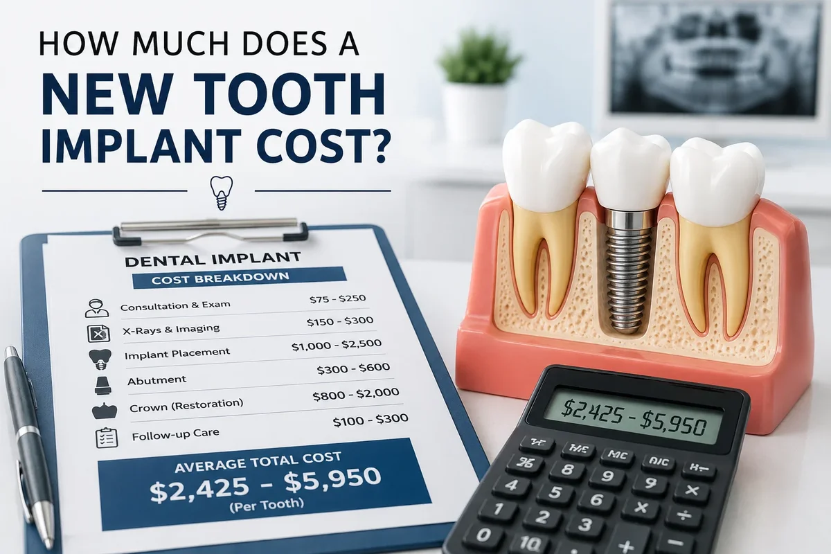 How Much Does a New Tooth Implant Cost? 5 how much does a new tooth implant cost
